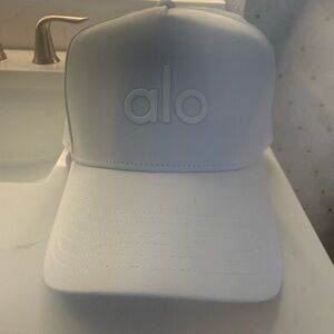 ALO Yoga Perforated White Cap